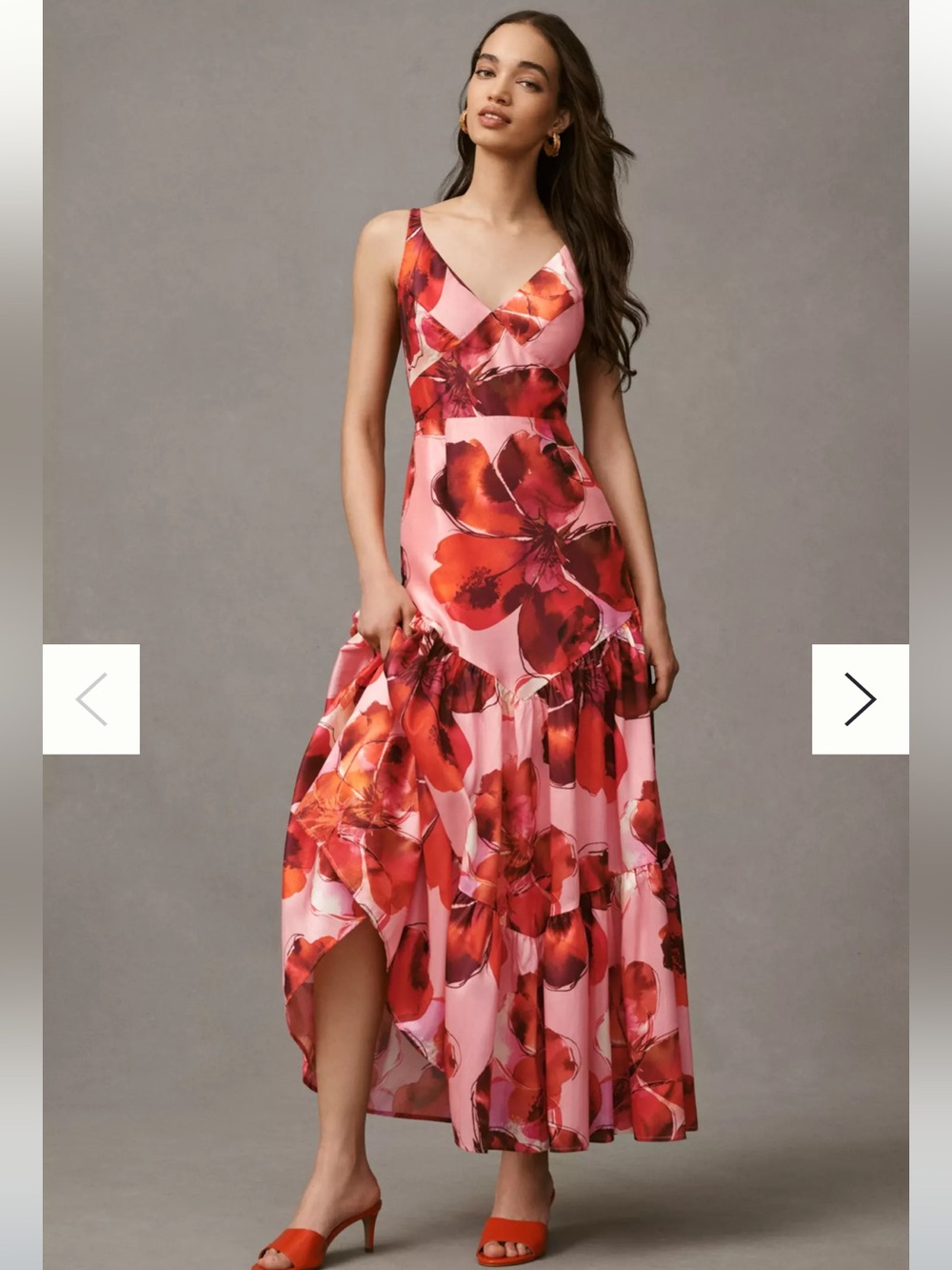 Hutch Arden Sleeveless Tiered Floral A-Line Maxi Dress